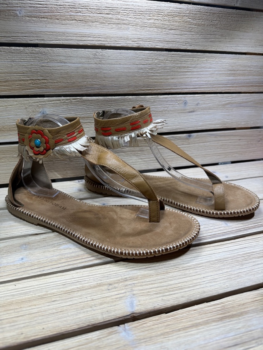 Manitobah Mukluks Wasaga Ankle Sandal Light Brown - Size: 11